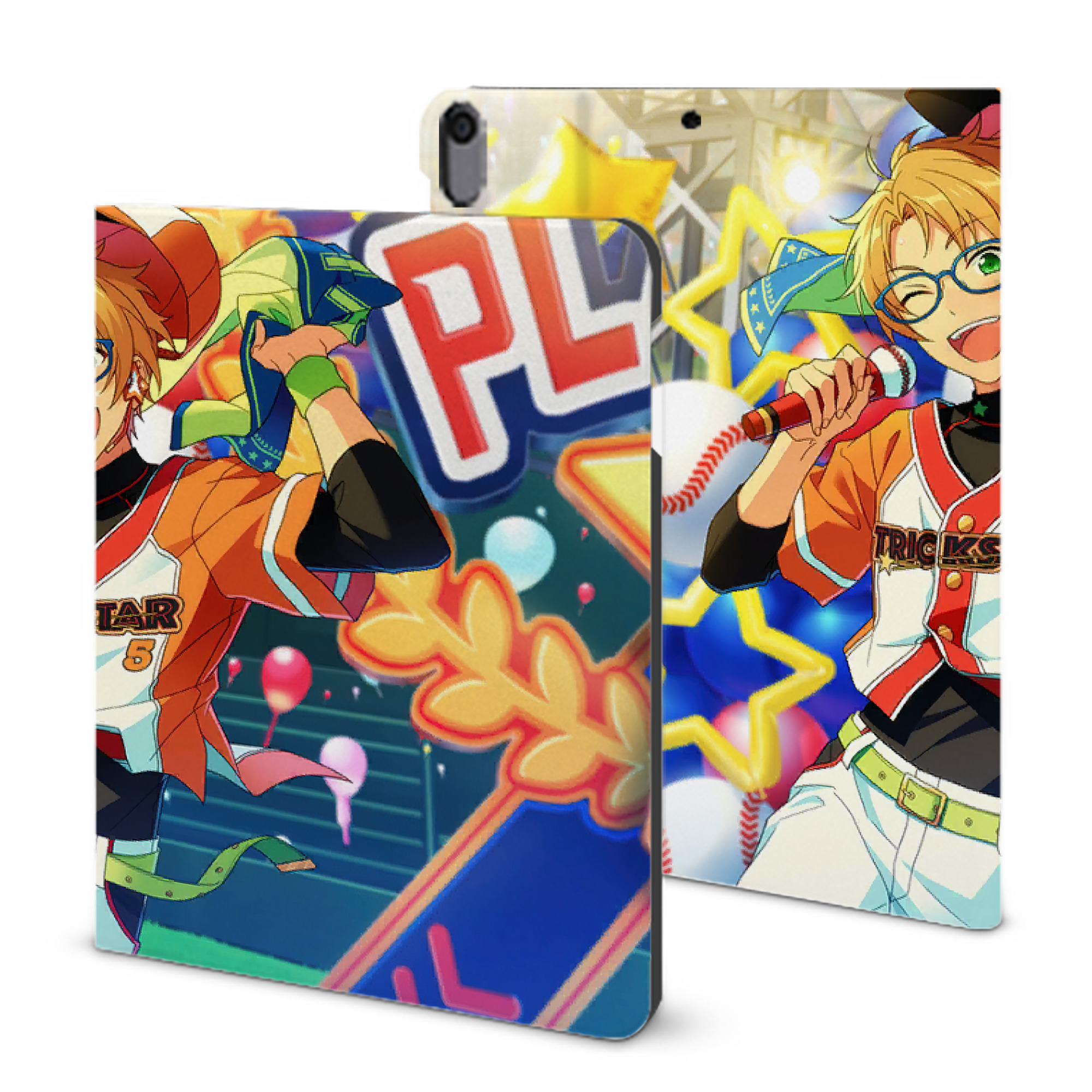 （画像用） あんさんぶるスターズ! Ensemble Stars IPad ケース ブック型 PUレザー TPU 耐衝撃 軽量 薄型 ペン収納なし 全面保護 IPad 各モデル対応